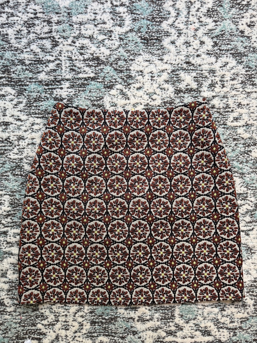 H&M Floral Jacquard Mini Skirt